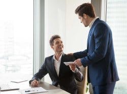 Man getting bonus or payrise earning what worth